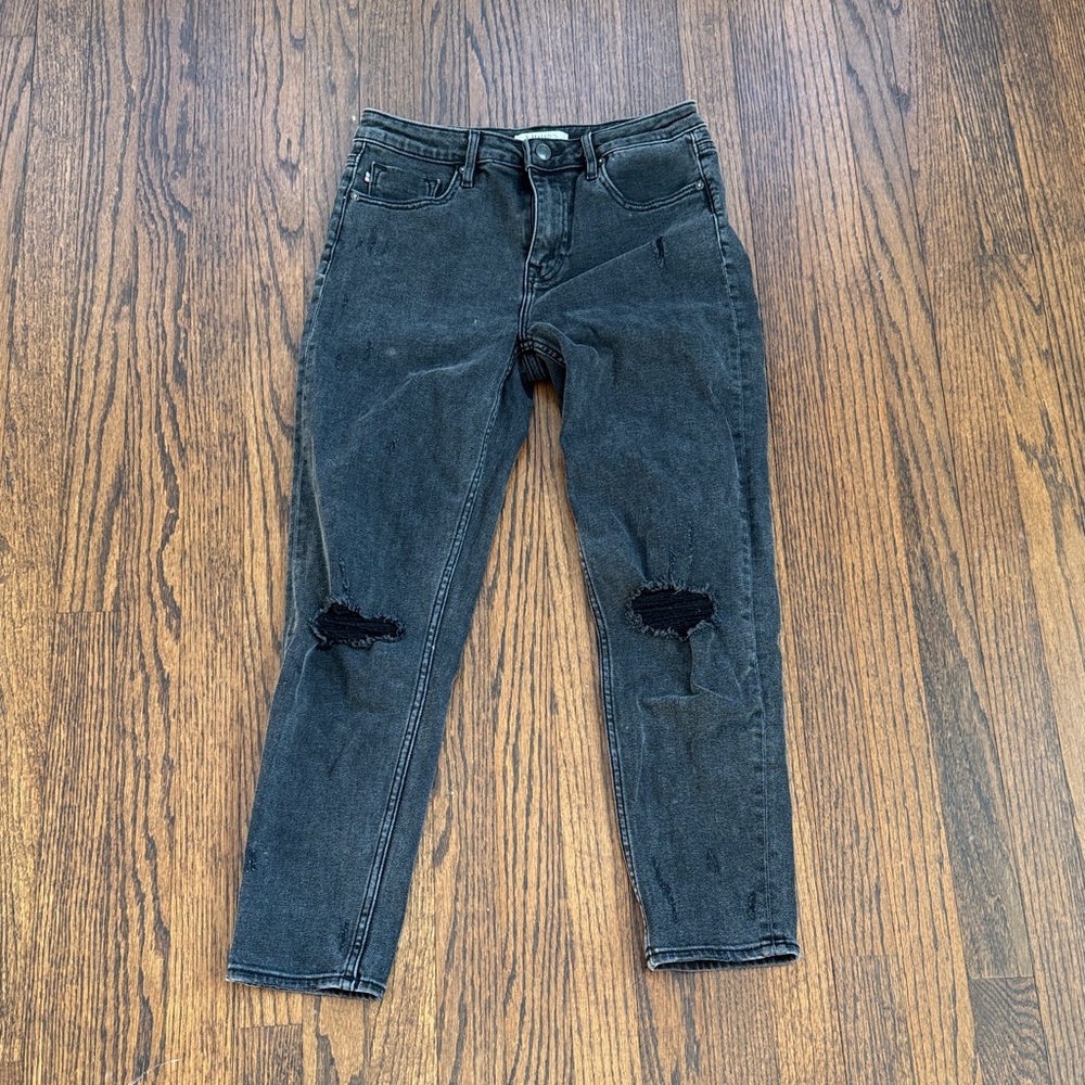 Vigoss Frankie Slim Straight Black Jeans
